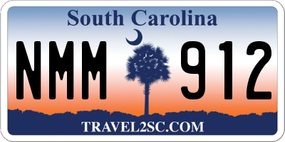 SC license plate NMM912