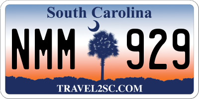 SC license plate NMM929