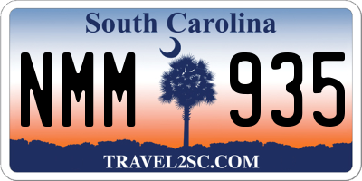 SC license plate NMM935