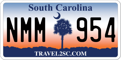 SC license plate NMM954