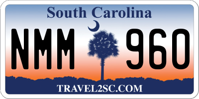 SC license plate NMM960