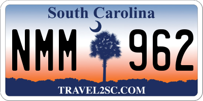 SC license plate NMM962