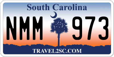 SC license plate NMM973