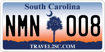 SC license plate NMN008