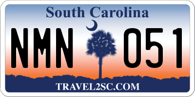 SC license plate NMN051