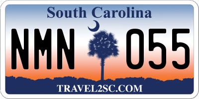 SC license plate NMN055