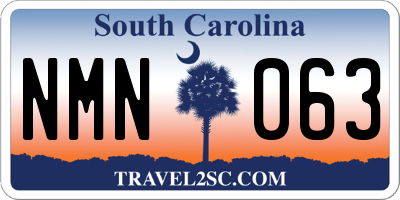 SC license plate NMN063