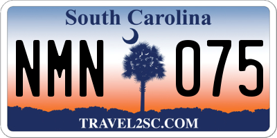 SC license plate NMN075