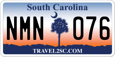 SC license plate NMN076