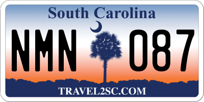 SC license plate NMN087