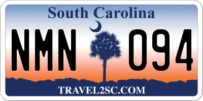 SC license plate NMN094