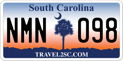SC license plate NMN098