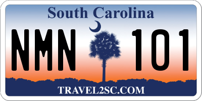 SC license plate NMN101