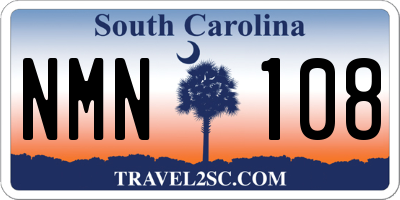 SC license plate NMN108