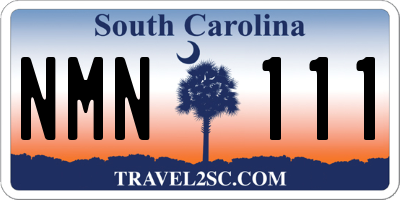 SC license plate NMN111