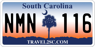 SC license plate NMN116