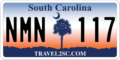 SC license plate NMN117