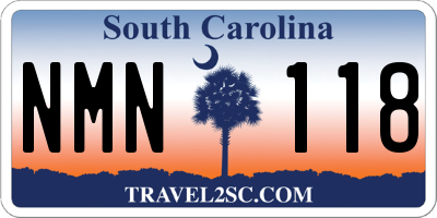SC license plate NMN118