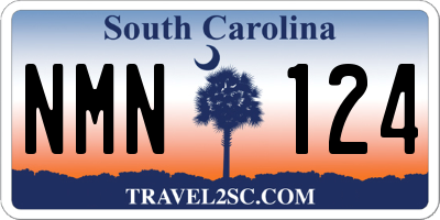 SC license plate NMN124