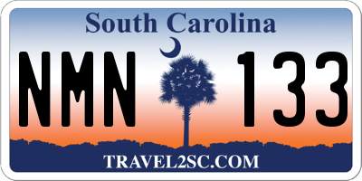 SC license plate NMN133