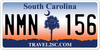 SC license plate NMN156