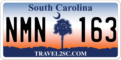 SC license plate NMN163