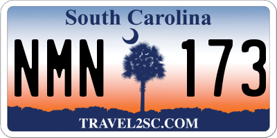SC license plate NMN173