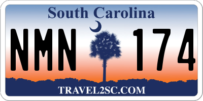 SC license plate NMN174