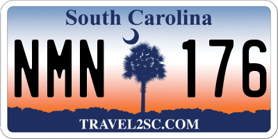 SC license plate NMN176
