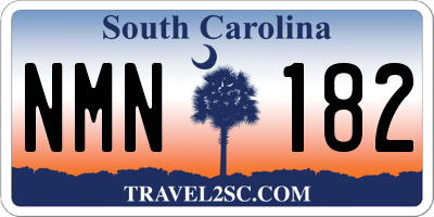 SC license plate NMN182