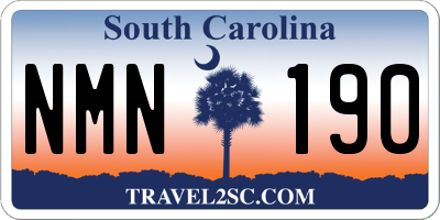 SC license plate NMN190