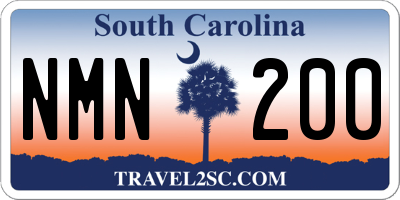 SC license plate NMN200
