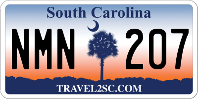 SC license plate NMN207