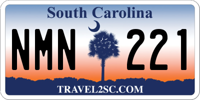 SC license plate NMN221