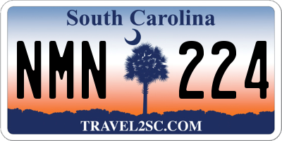 SC license plate NMN224