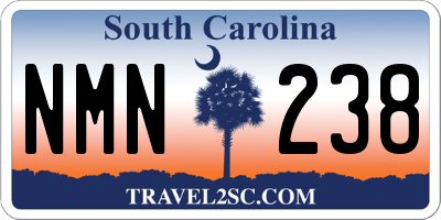 SC license plate NMN238
