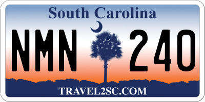 SC license plate NMN240
