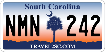 SC license plate NMN242