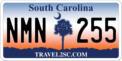 SC license plate NMN255