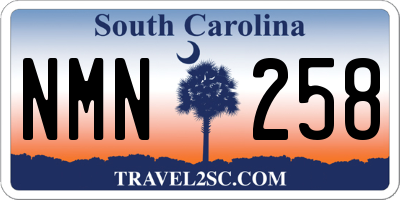 SC license plate NMN258