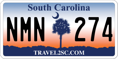 SC license plate NMN274