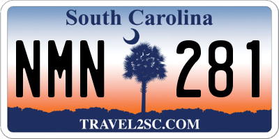 SC license plate NMN281