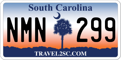 SC license plate NMN299