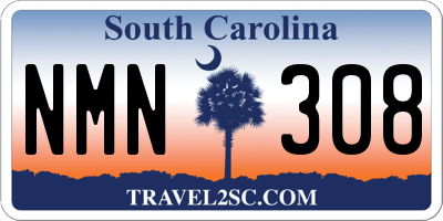 SC license plate NMN308