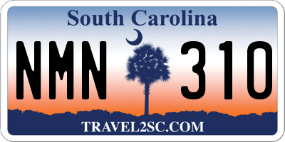 SC license plate NMN310