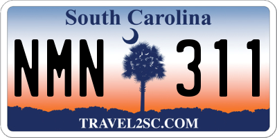 SC license plate NMN311