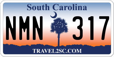SC license plate NMN317