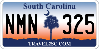 SC license plate NMN325