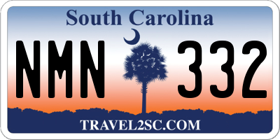 SC license plate NMN332