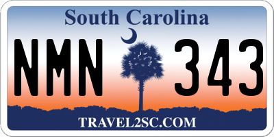 SC license plate NMN343